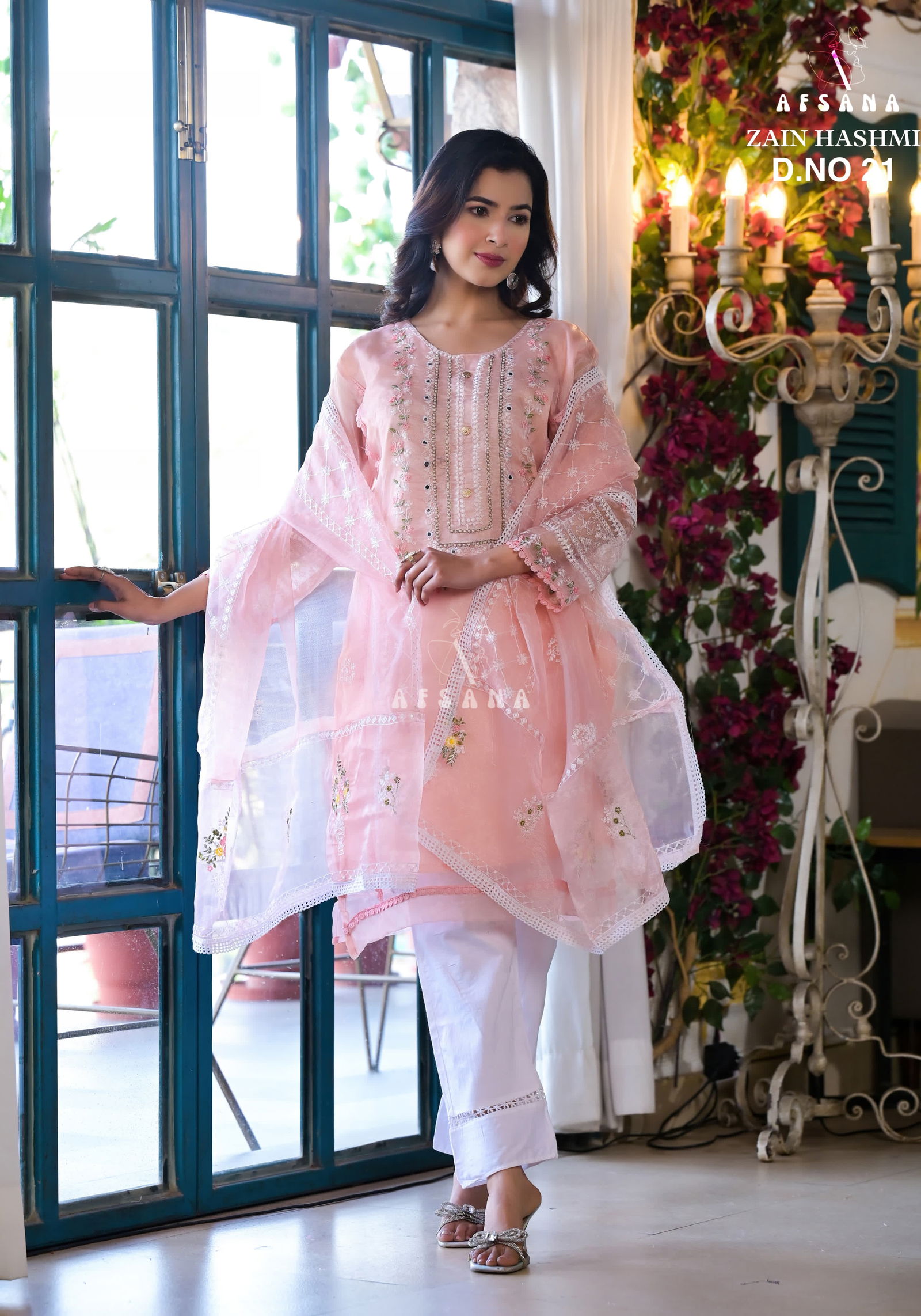 DN 21 Afsana Embroidery Kurti With Bottom Dupatta Wholesale Market Surat